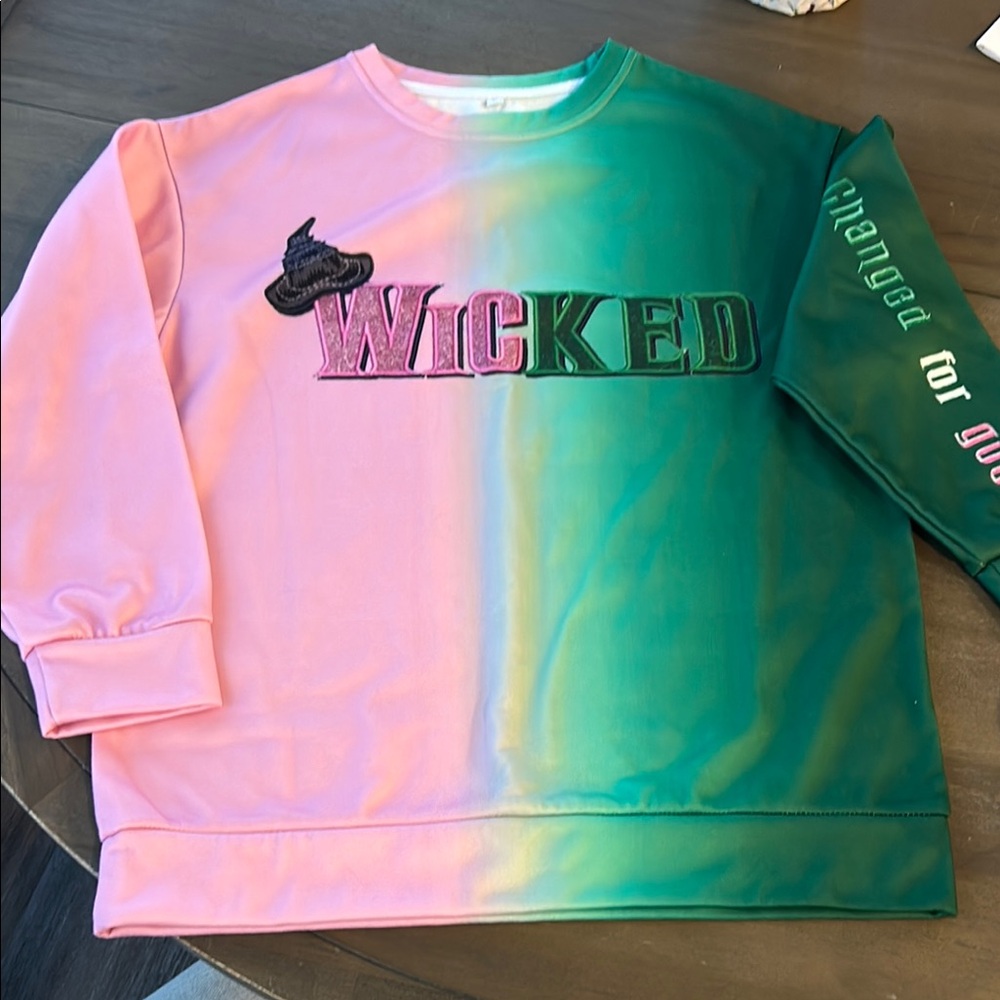 Pink and Green Wicked Sweatshirt